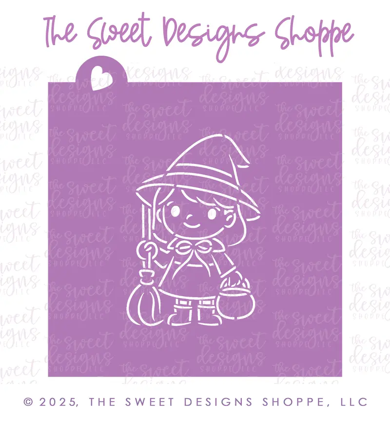PYOC Stencil - Cute Witch - Stencil