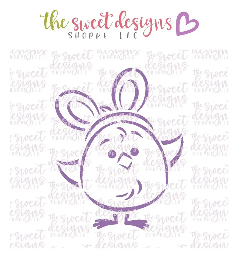 PYOC Stencil - Round Bunny Chick - Stencil