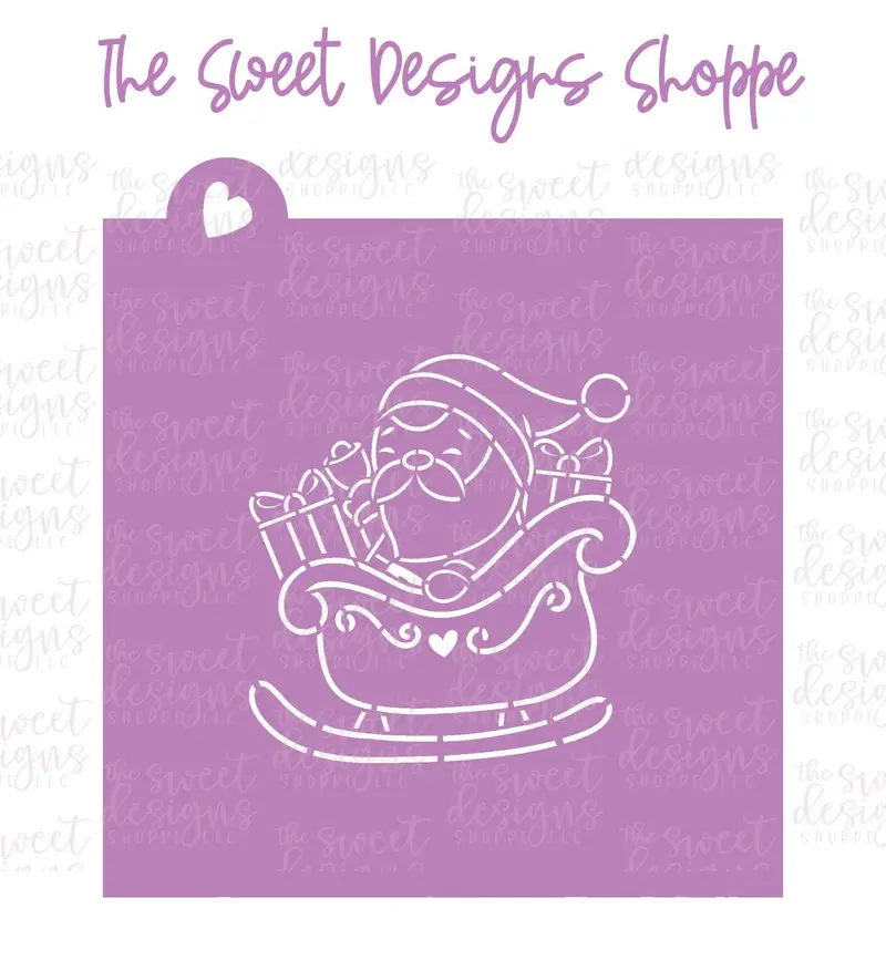 PYOC Stencil - Santa in Sleigh - Stencil