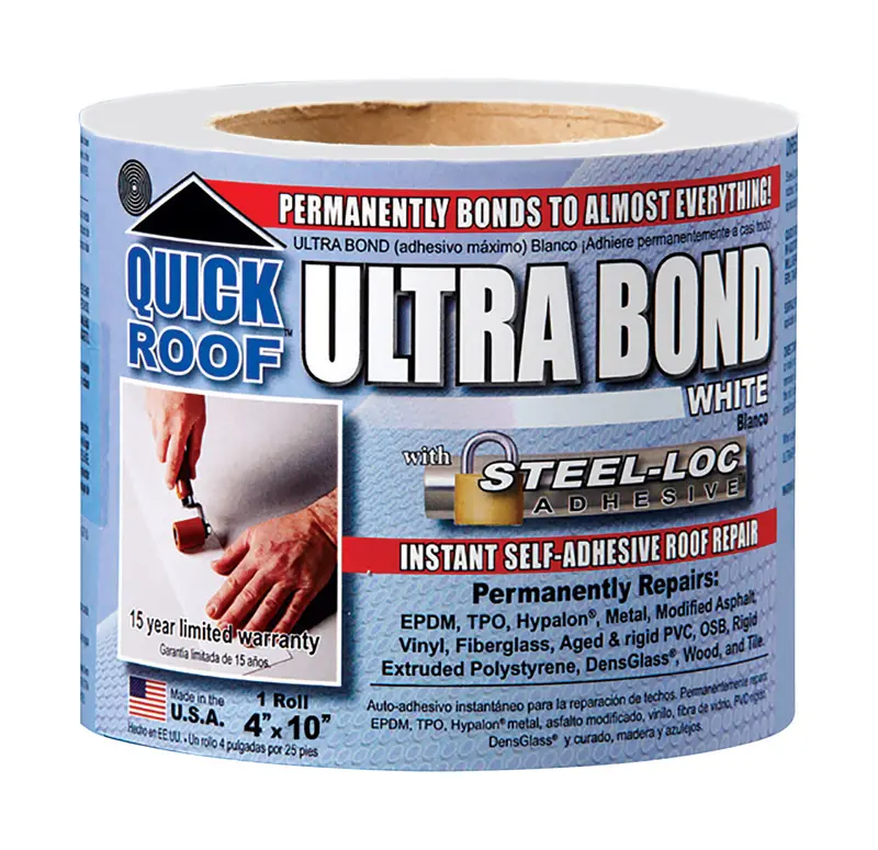 Quick Roof Ultra Bond 4 in. W X 10 ft. L Tape Self-Adhesive Roof Repair White - Deal of The Week