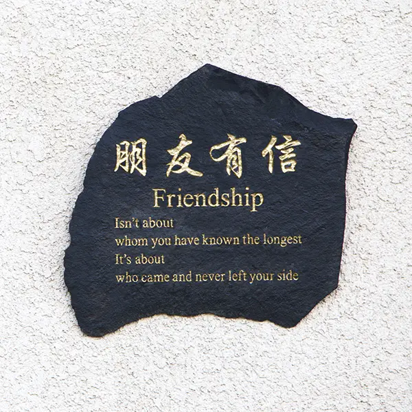 Quote Slate "Friendship" Set of 2 By Garden Age Supply