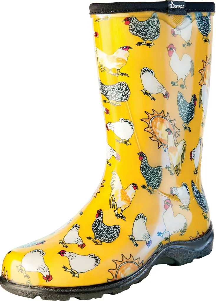 Rain & Garden Boots, Chicken Daffodil Yellow, Women's Size 10 (A) - Deal of The Week
