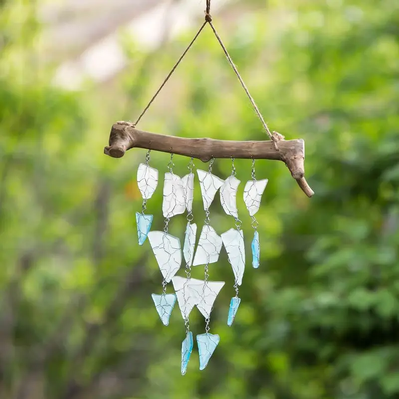 Raindrop Mobiles w/ Wire Art Set of 4 By Garden Age Supply