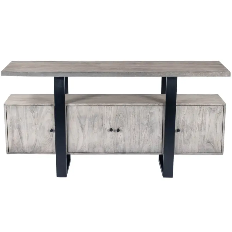 Raitis Gray Wood & Metal Sideboard By Homeroots