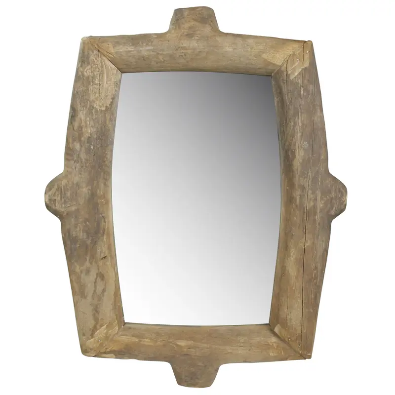 Ramsey Wheel Mirror, Wood - Rectangle By HomArt