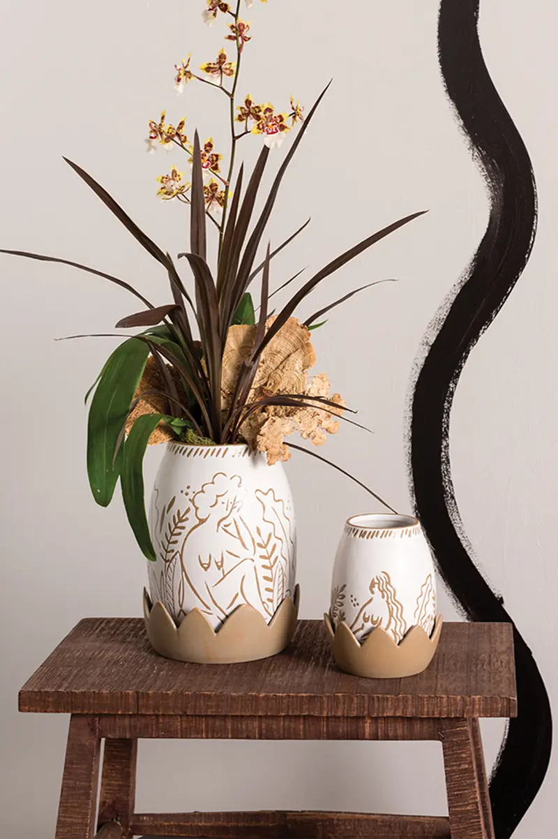 Raveena Vase Set of 8 By Accent Decor