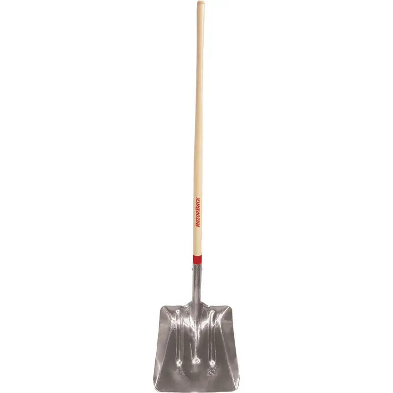 Razor-Back General Purpose #2 Aluminum Scoop with Hardwood Handle 59.75 in. - Open Box