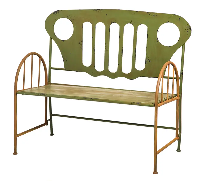 Re-Purposed Metal Truck Bench,8mb016