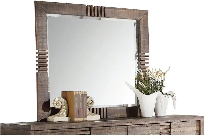 Reclaimed Oak Finish Rectangular Mirror By Homeroots