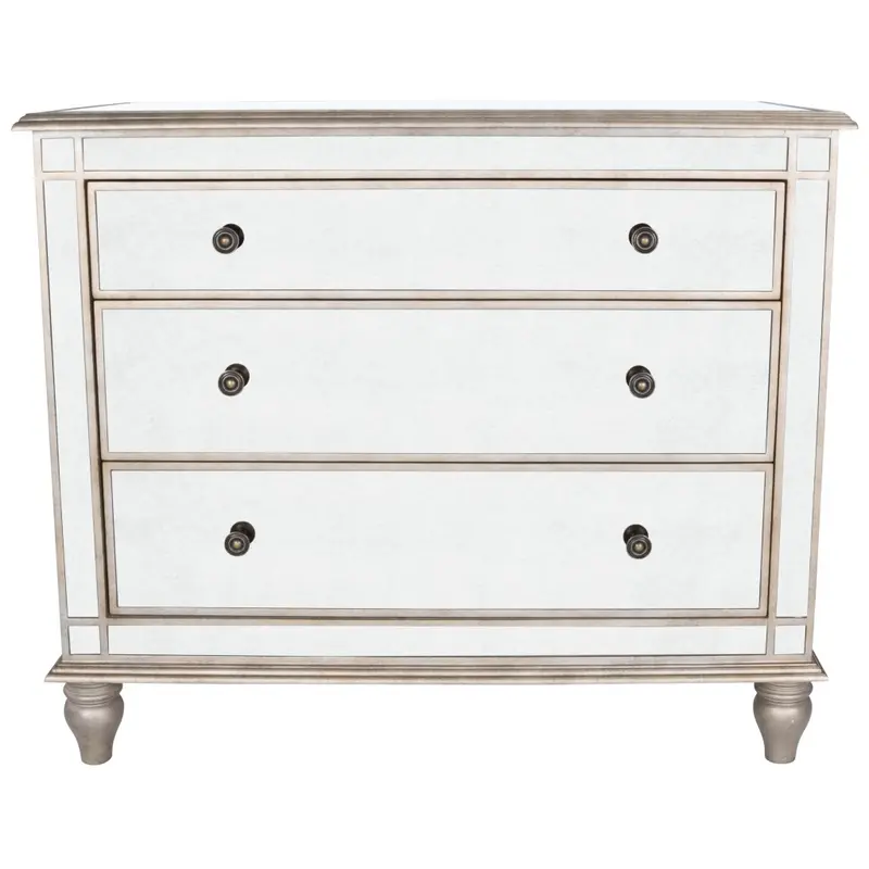 Rectangle Mirrored Three Drawer Console Storage Chest By Homeroots