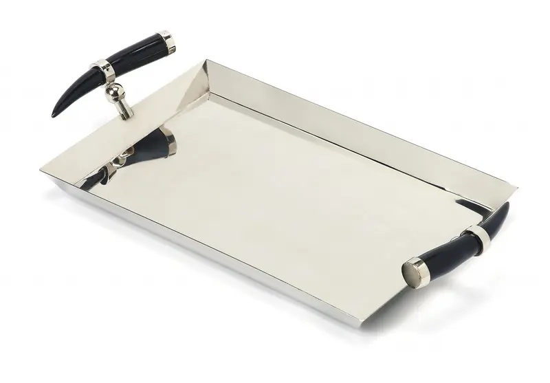 Rectangular Stainless Steel Serving Tray By Homeroots