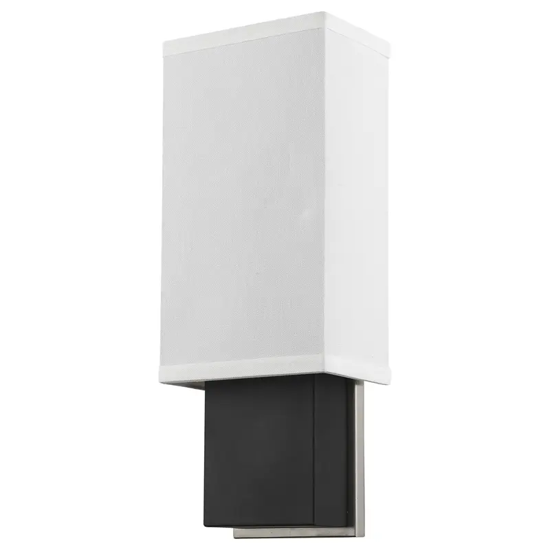 Rectangular Wall Sconce with Linen Fabric Shade By Homeroots