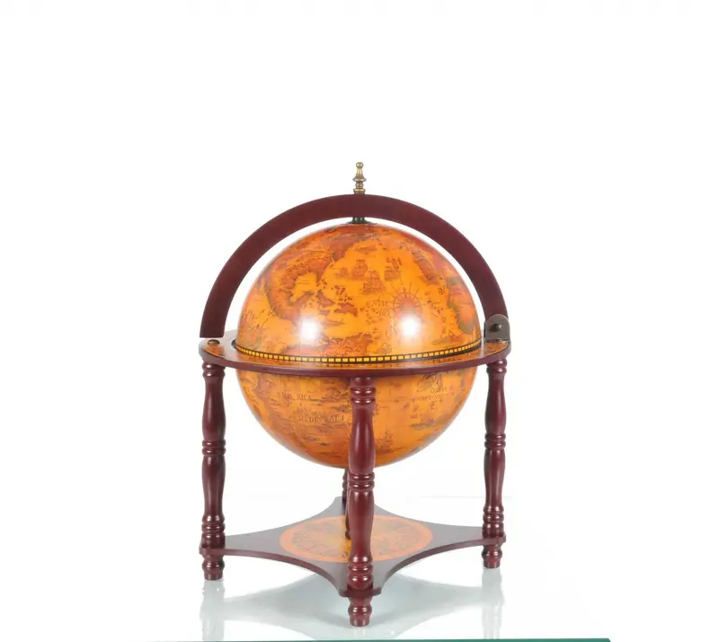 Red Globe with Chess Holder By Homeroots - 364362