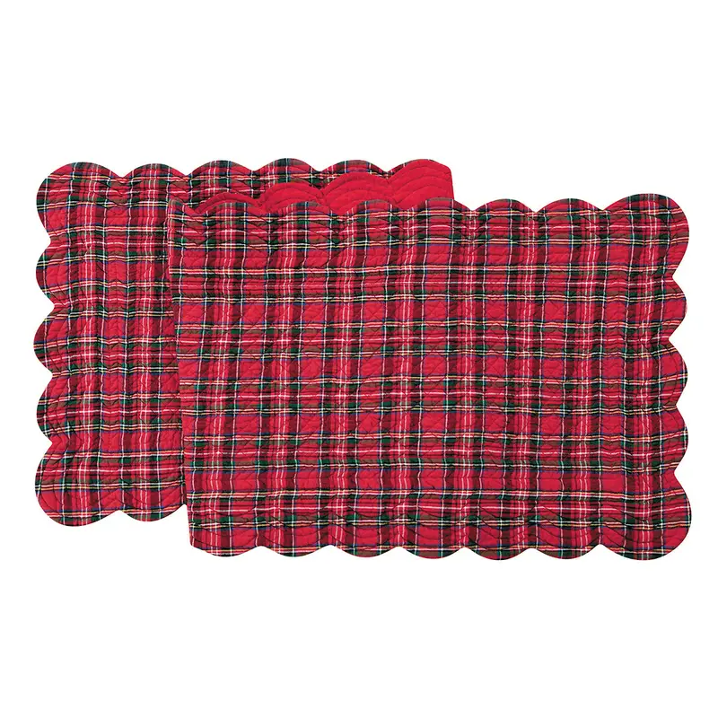 Red Plaid Table Runner