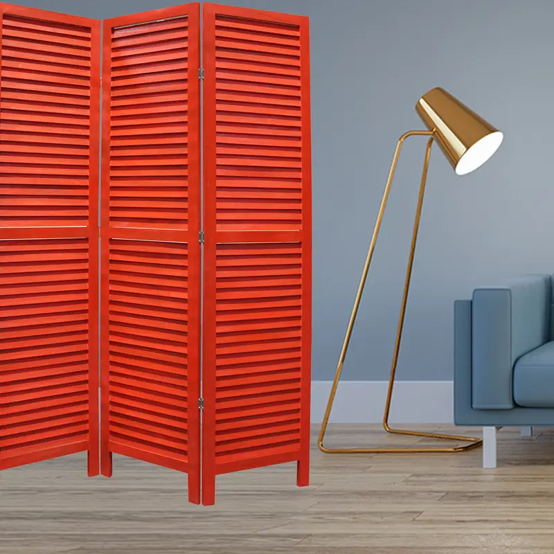 Red Wood Shutter -Screen By Homeroots