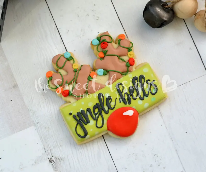 Reindeer Plaque with Lights - Cookie Cutter