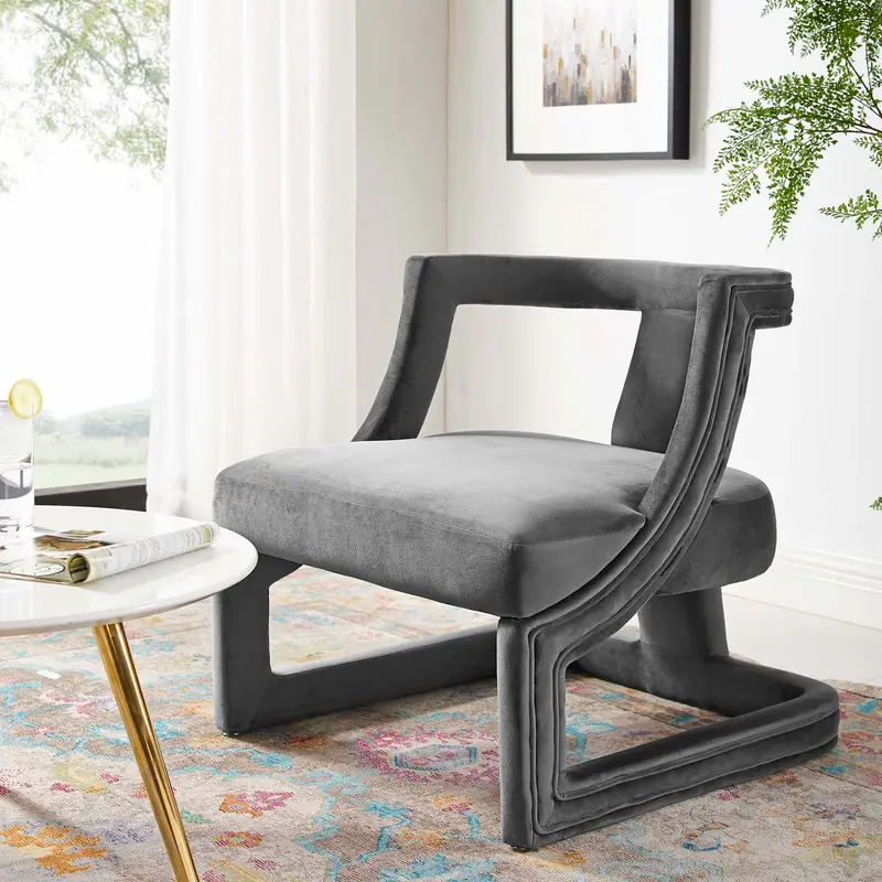 Requisite Accent Lounge Performance Velvet Armchair By Modway - EEI-3485