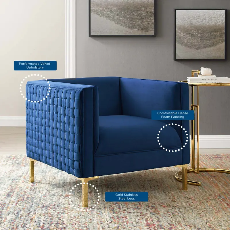 Resonate Performance Velvet Armchair By Modway - EEI-3916