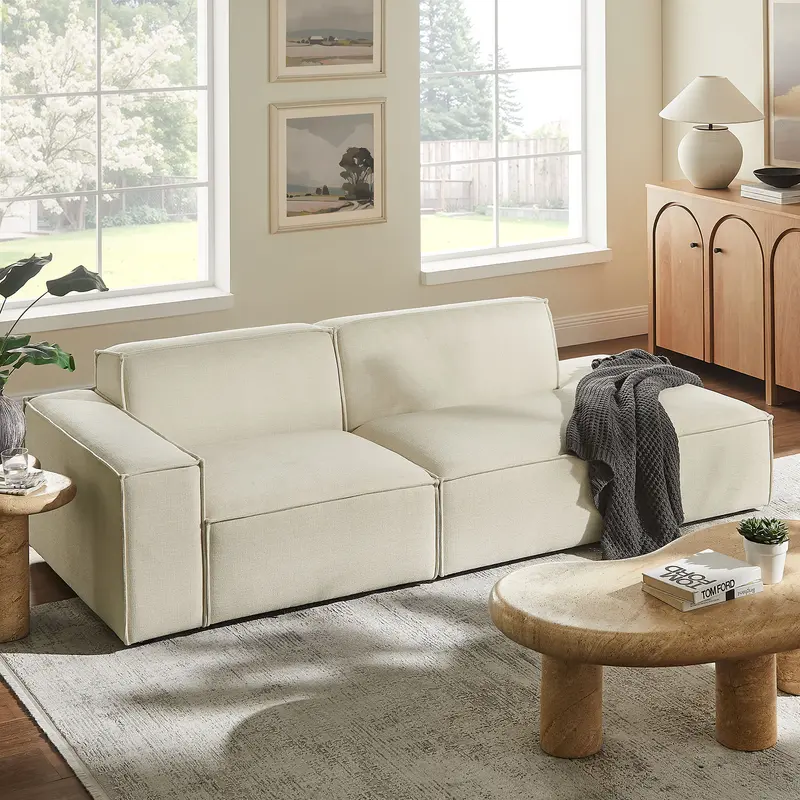 Restore 2-Piece Performance Fabric Upholstered Modular Loveseat by Modway