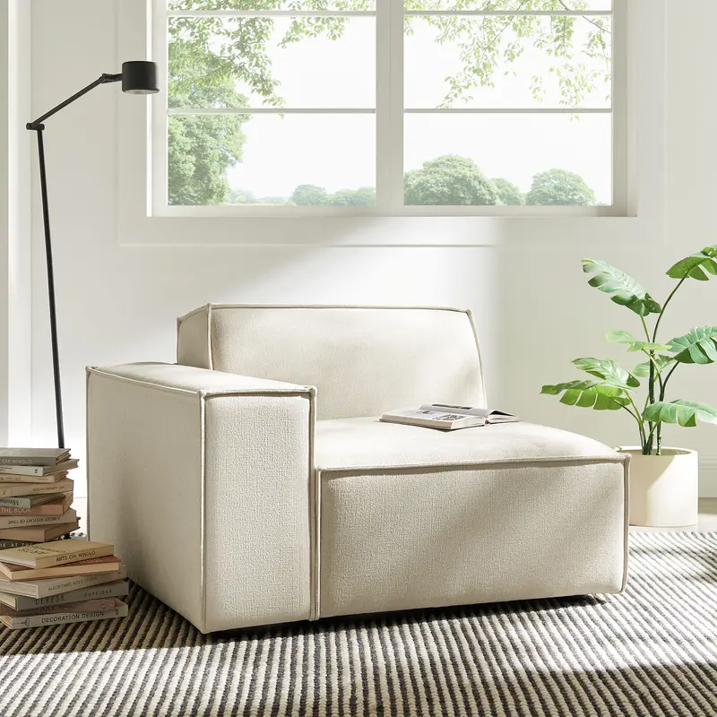 Restore Performance Fabric Upholstered Left-Facing Modular Lounge Chair by Modway
