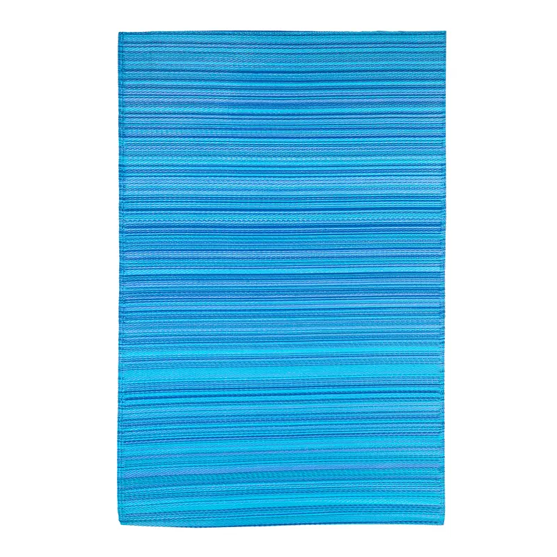 ReversibleWeather-resistant Rug 3'x5' Blue Stripe,3dm010arw