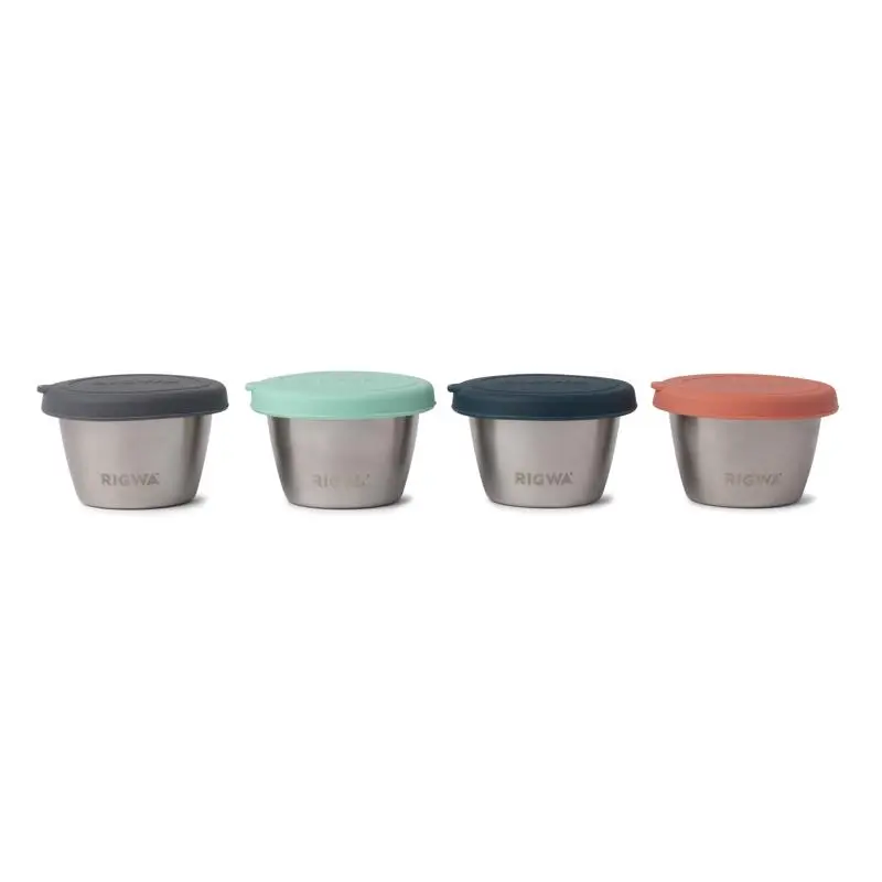 Rigwa Life 2.5 oz Stainless Steel Dressing Container 4 pk