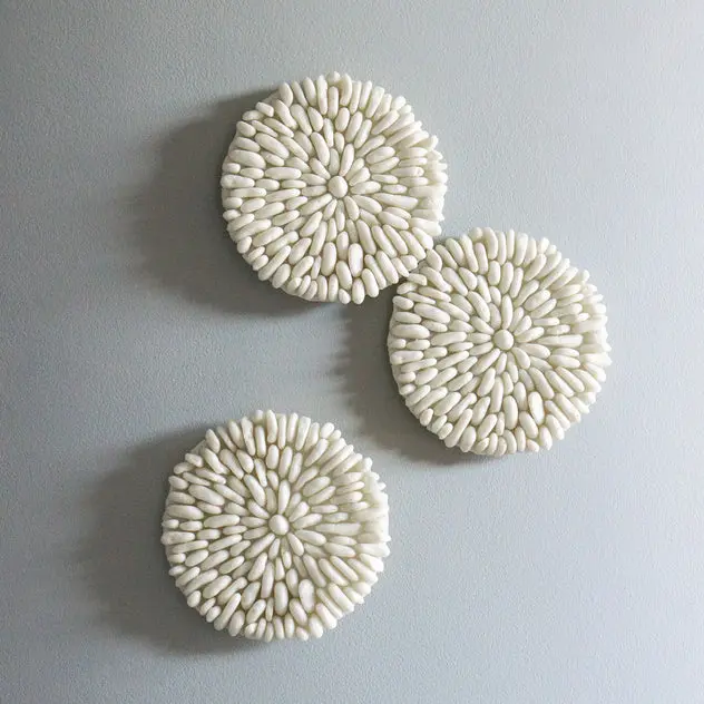 River Rock 6.75"D Wall Art, Cr By Gold Leaf Design Group Set Of 3