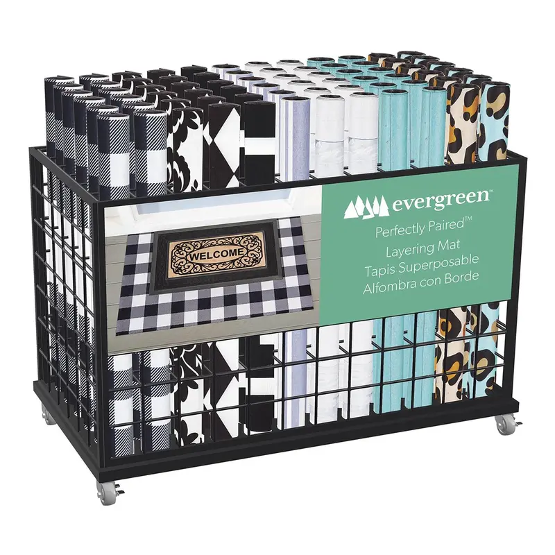 Rolling Grid Display for Layering Mats