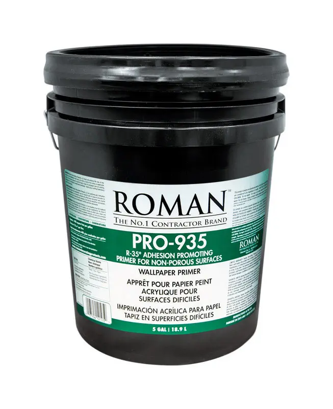 Roman PRO-935 R-35 Clear Flat Water-Based Acrylic Wallcovering Primer 5 gal - Open Box
