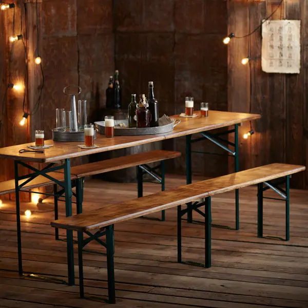 Roost Biergarten Folding Outdoor Table & Benches
