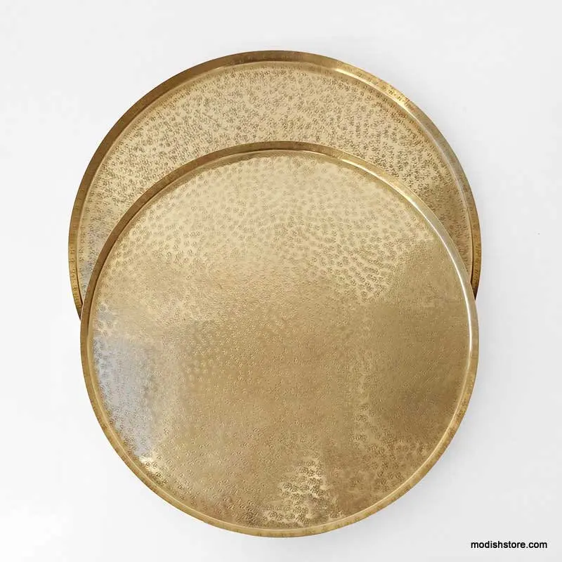 Roost Textured Brass Trays - Small