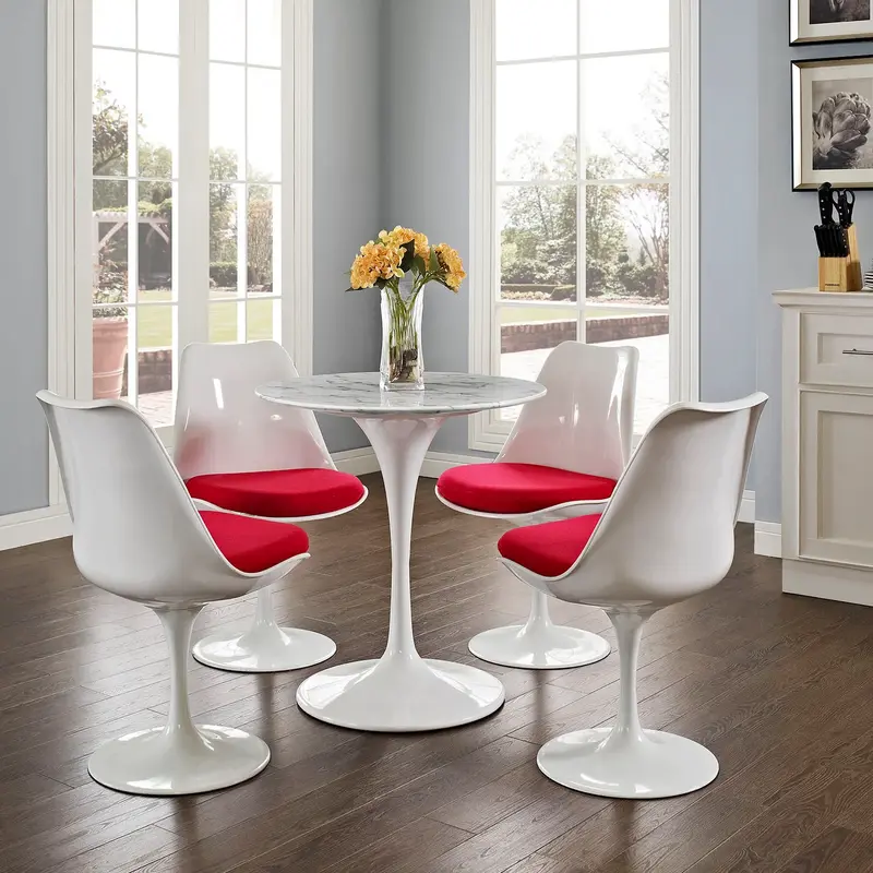 Rose 32" Round Marble Dining Table By World Modern Design
