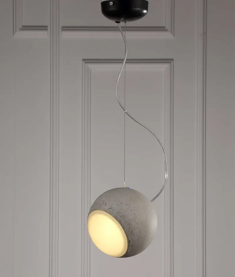 Round Silver Ceiling Pendant Lamp By Homeroots