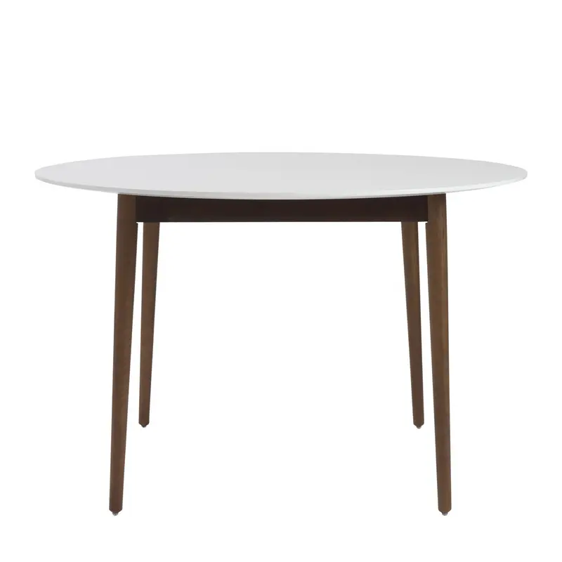Round White And Brown Wooden Table By Homeroots