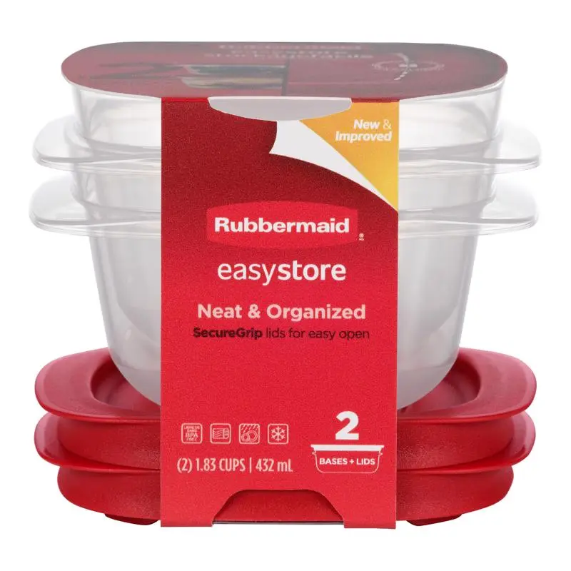 Rubbermaid 1.83 cups Food Storage Container Set 2 pk (Pack of 4)