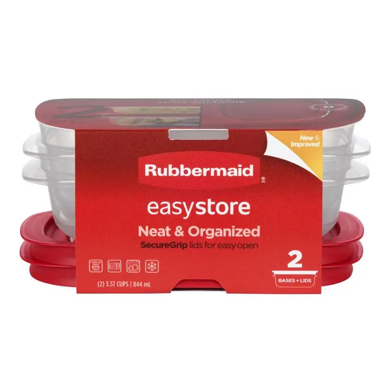 Rubbermaid 3.57 cups Food Storage Container Set 2 pk (Pack of 4)