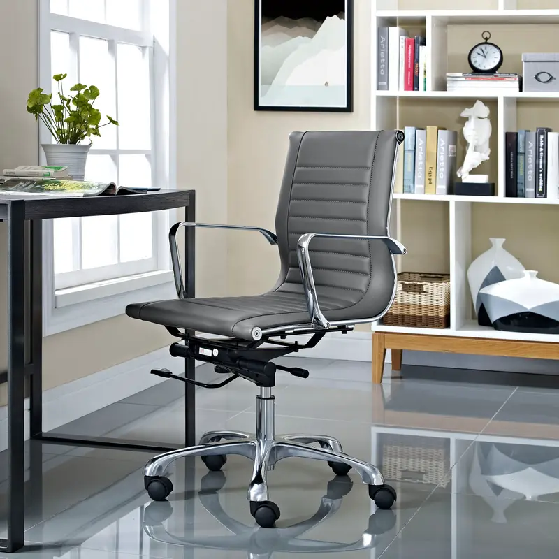 Runway Mid Back Upholstered Vinyl Office Chair By Modway - EEI-1527