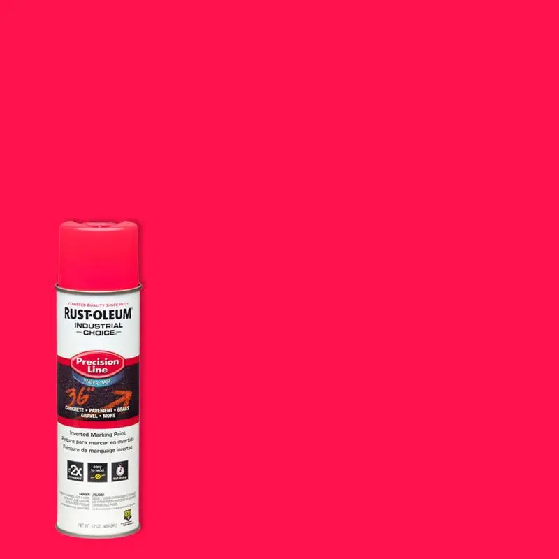 Rust-Oleum Industrial Choice Fluorescent Pink Field Marking Paint 17 oz (Pack of 6). - Deal of The Week