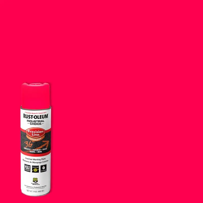 Rust-Oleum Industrial Choice Fluorescent Pink Spray Paint 17 oz. (Pack of 6) - Deal of The Week