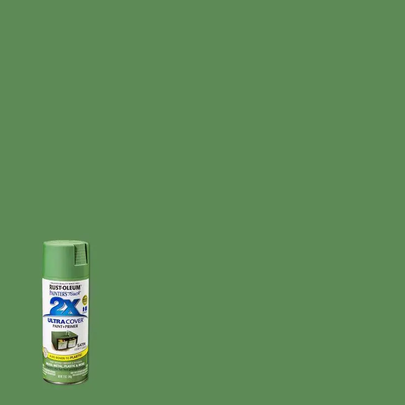 Rust-Oleum Painter's Touch Ultra Cover Satin Leafy Green Spray Paint 12 oz. (Pack of 6) - Deal of The Week