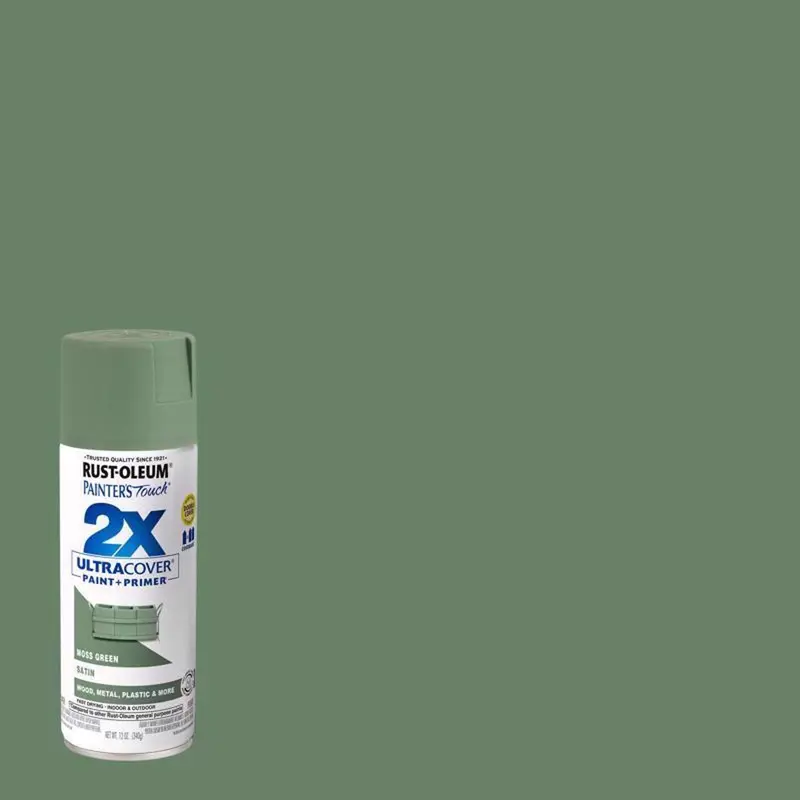 Rust-Oleum Painter's Touch Ultra Cover Satin Moss Green Spray Paint 12 oz. - Deal of The Week