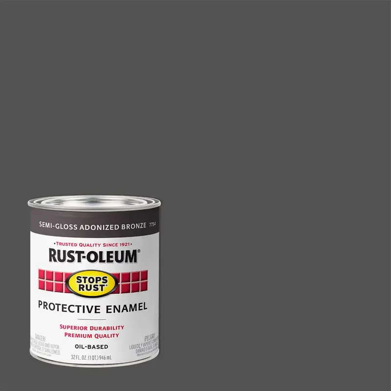 Rust-Oleum Stops Rust Indoor and Outdoor Semi-Gloss Anodized Bronze Protective Enamel 1 qt - Open Box