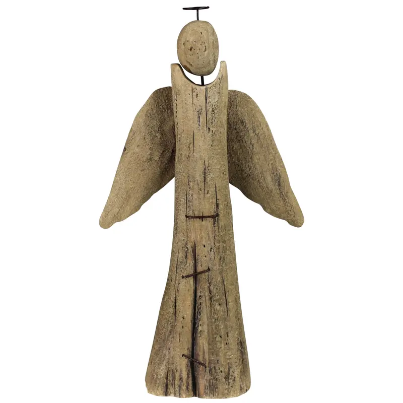Rustic Angel, Wood - Large Set Of 2 By HomArt