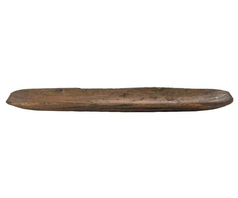 Rustic Brown And Natural Handcarved Wide Oval Centerpiece Bowl By Homeroots