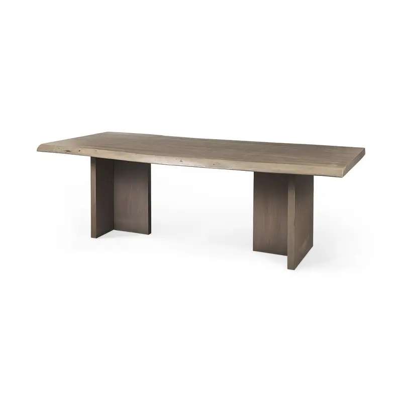 Rustic Live Edge Natural Wood Dining Table By Homeroots