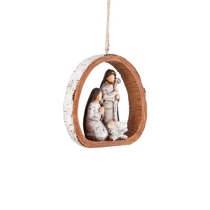 Rustic Nativity Ornament