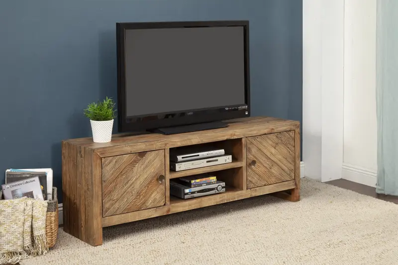 Rustic Natural Trendy TV Console By Homeroots