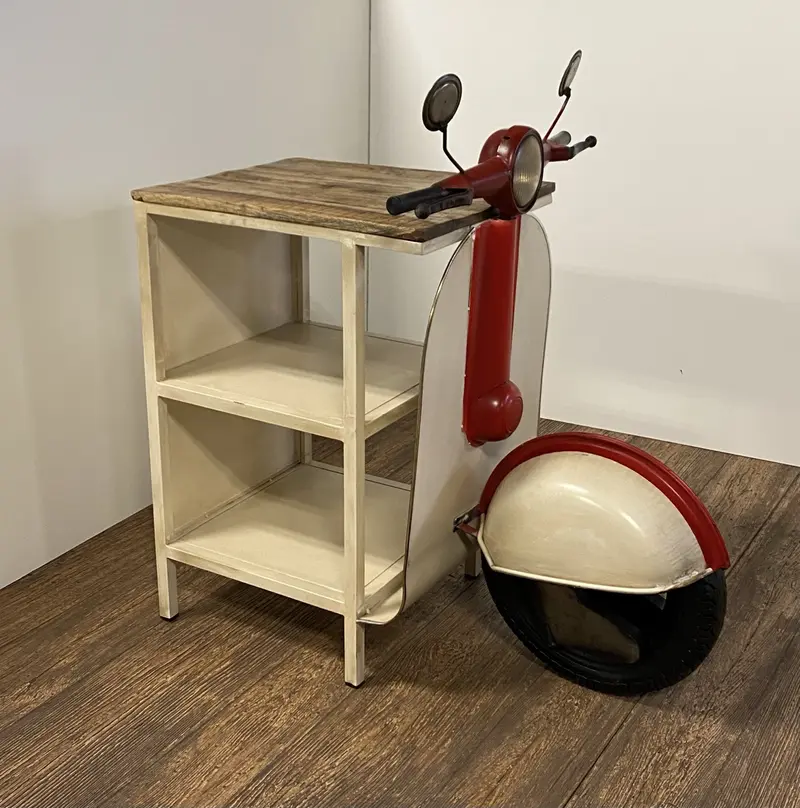 Rustic Red And Vanilla Scooter Cabinet By Homeroots