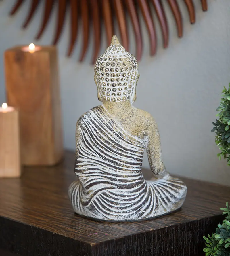 Rustic Thai Sitting Buddha Set of 2 By Garden Age Supply