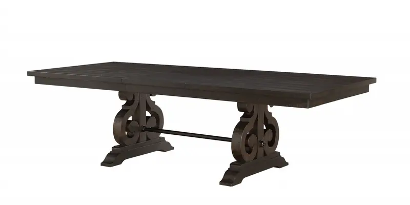 Rustic Walnut Wood Dining Table By Homeroots